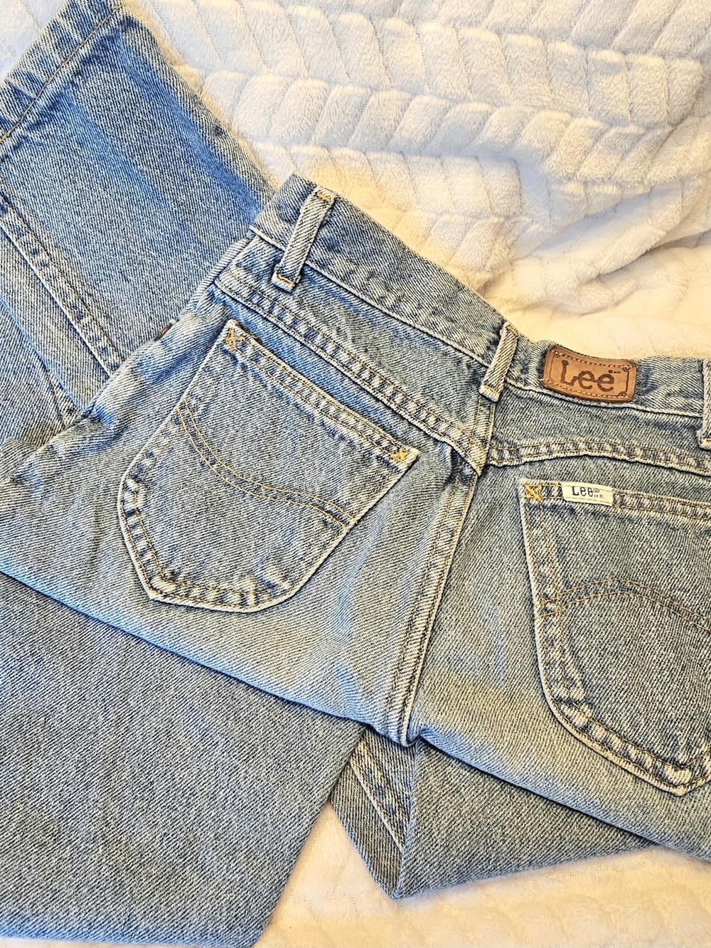 Vintage Classic Lee Kids Light Blue High-Rise Jeans